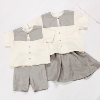 専用です。ハンドメイド子供服セット販売♡男女リンクコーデ(ブラウス)