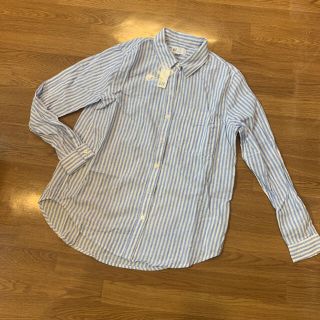 ギャップ(GAP)のお値下げ　新品　ストライプシャツ(シャツ/ブラウス(長袖/七分))