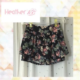 ヘザー(heather)の美品♡Heather♡花柄スカパン(キュロット)