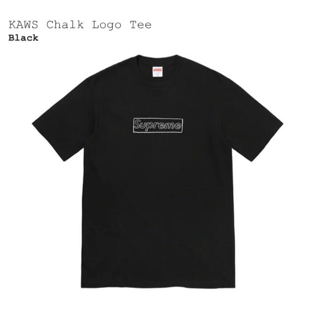 Supreme(シュプリーム)のSupreme KAWS Chalk Logo Tee S 黒 シュプリーム メンズのトップス(Tシャツ/カットソー(半袖/袖なし))の商品写真