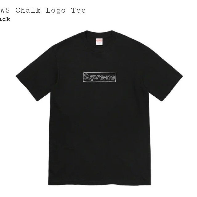 Supreme KAWS Chalk Logo Tee 黒 xl