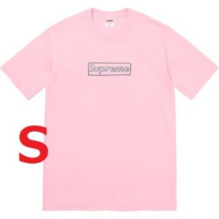 シュプリーム(Supreme)のSupreme KAWS Chalk Logo Tee Pink S ピンク(Tシャツ/カットソー(半袖/袖なし))