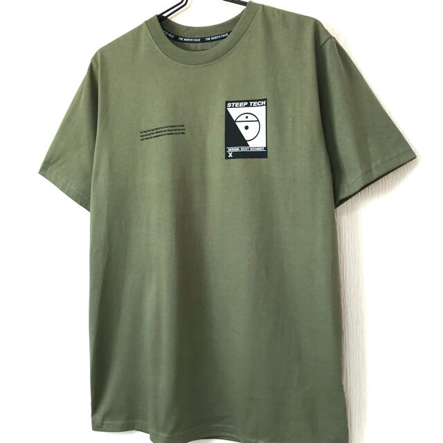 THE NORTH FACE(ザノースフェイス)の厚生地♪ 新品 ノースフェイス STEEP TECK Tシャツ オリーブ 3XL メンズのトップス(Tシャツ/カットソー(半袖/袖なし))の商品写真