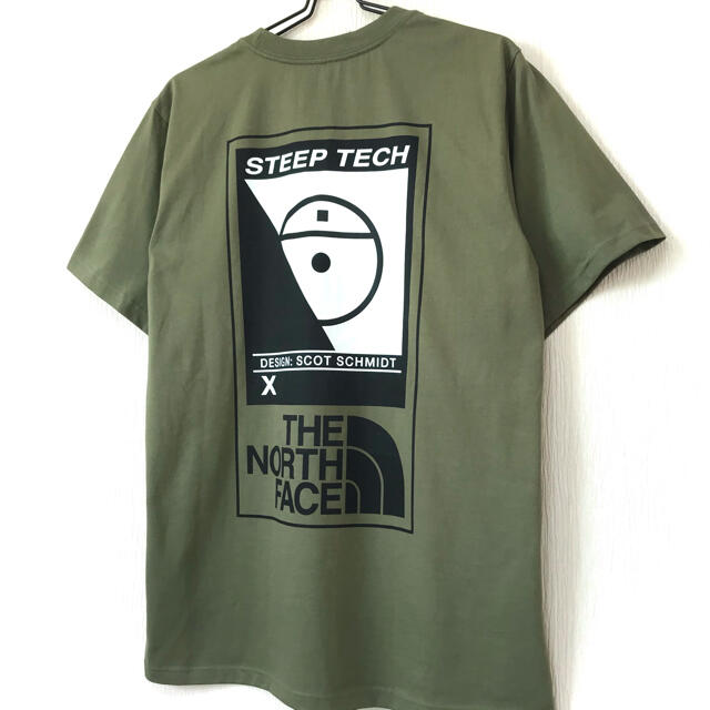 THE NORTH FACE(ザノースフェイス)の厚生地♪ 新品 ノースフェイス STEEP TECK Tシャツ オリーブ 3XL メンズのトップス(Tシャツ/カットソー(半袖/袖なし))の商品写真