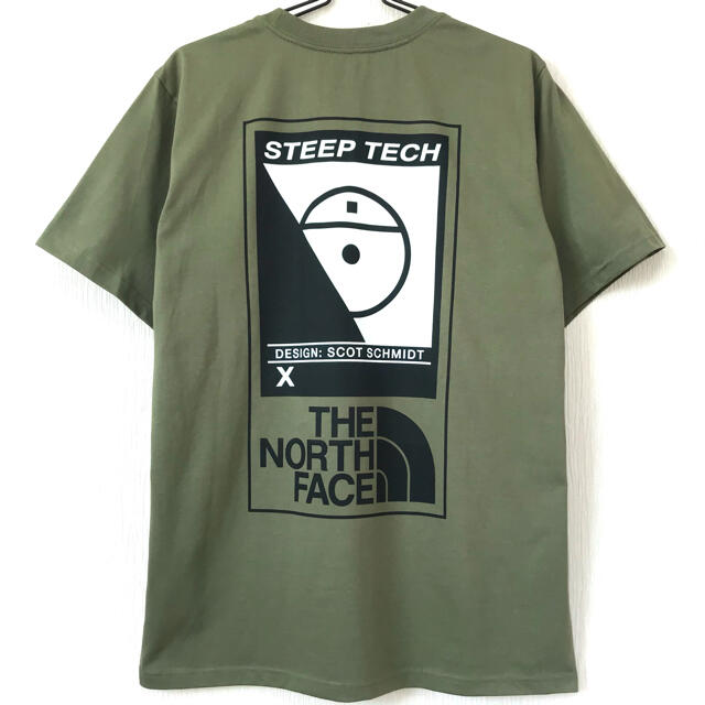 THE NORTH FACE(ザノースフェイス)の厚生地♪ 新品 ノースフェイス STEEP TECK Tシャツ オリーブ 3XL メンズのトップス(Tシャツ/カットソー(半袖/袖なし))の商品写真