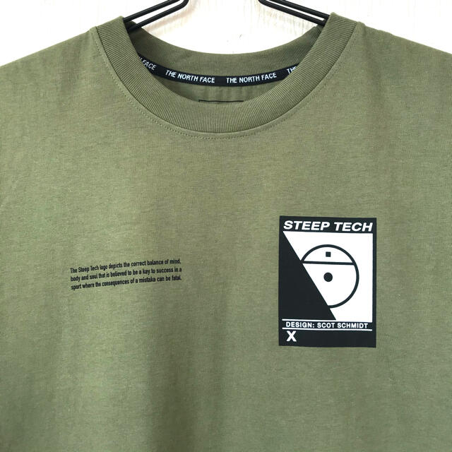 THE NORTH FACE(ザノースフェイス)の厚生地♪ 新品 ノースフェイス STEEP TECK Tシャツ オリーブ 3XL メンズのトップス(Tシャツ/カットソー(半袖/袖なし))の商品写真