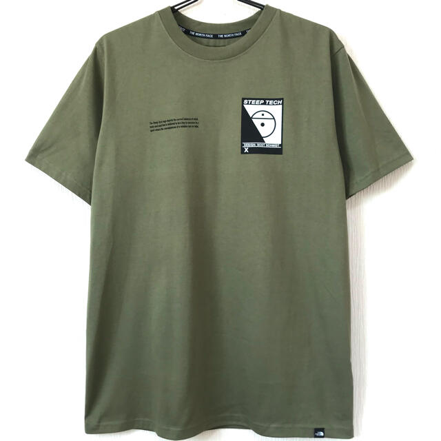 THE NORTH FACE(ザノースフェイス)の厚生地♪ 新品 ノースフェイス STEEP TECK Tシャツ オリーブ XXL メンズのトップス(Tシャツ/カットソー(半袖/袖なし))の商品写真