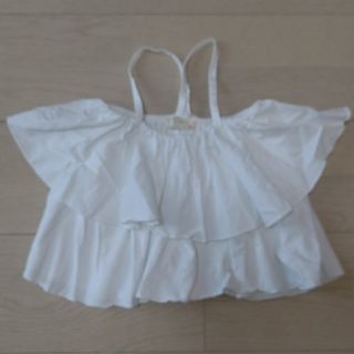 ザラキッズ(ZARA KIDS)のZARA KIDS・フリフリの白ブラウス size6(ブラウス)