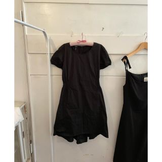 ジルサンダー(Jil Sander)のJIL SANDER navy black onepiece.(ひざ丈ワンピース)