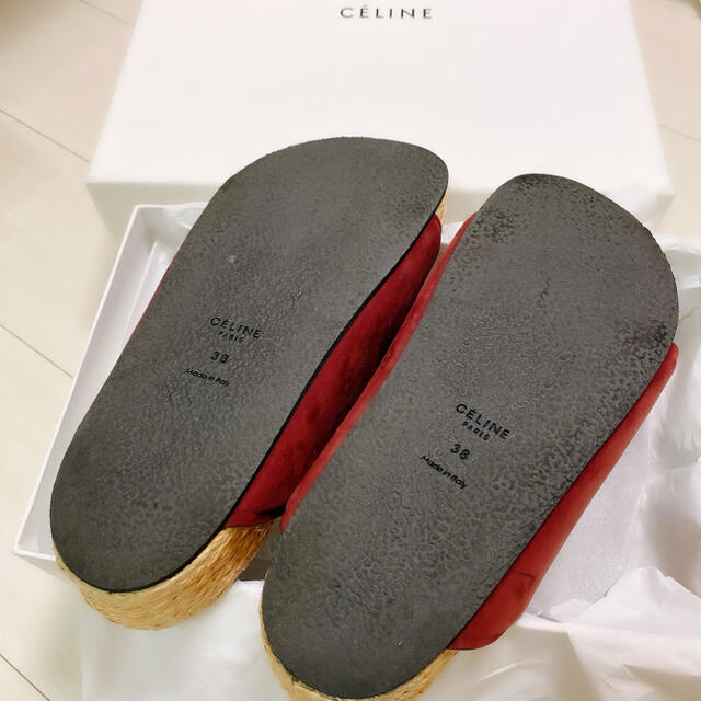 CELINE サンダル ボクシー 38 ボルドー フィービー - サンダル