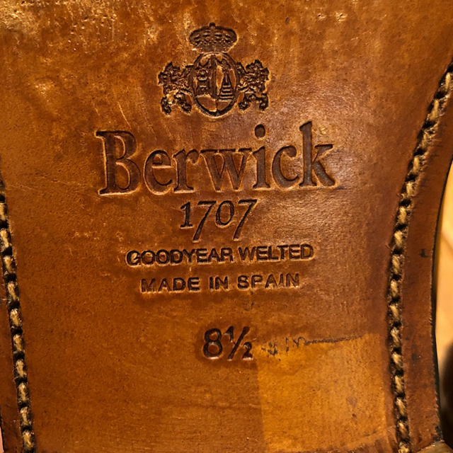 お値打)スペイン靴 Berwick UK8.5 一部裂けあり+Loakeブラウン | wc ...