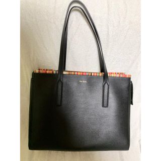 ポールスミス(Paul Smith)のポールスミス　クロスオーバーストライプ トートバッグ　黒　ブラック(トートバッグ)