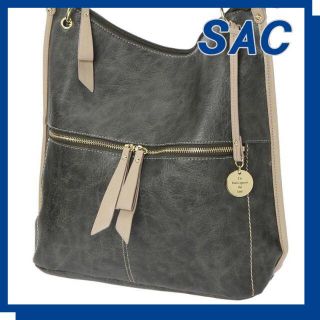 サック(SAC)のSAC　ハンド バッグ　（ブラック）　タグ付き(ハンドバッグ)