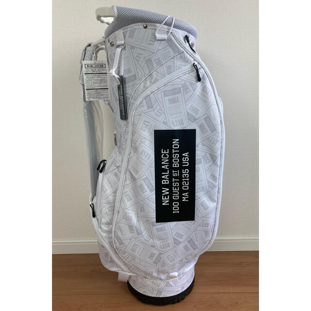 ホワイト付属品新品 ニューバランス ゴルフ キャディーバッグ 白 9型 46インチ対応