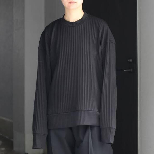 stein】PLEATED KNIT CREW NECK LS シュタイン