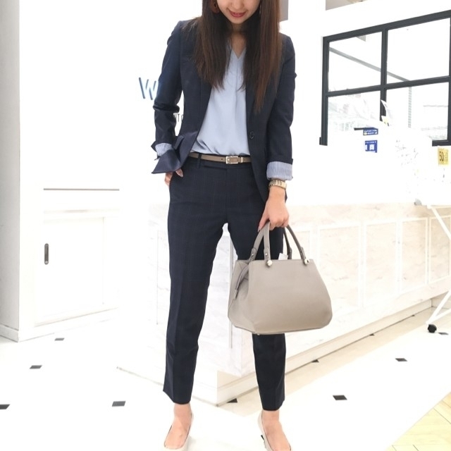 THE SUIT COMPANY(スーツカンパニー)の美品♡white the suitcompany スーツ3点set レディースのフォーマル/ドレス(スーツ)の商品写真