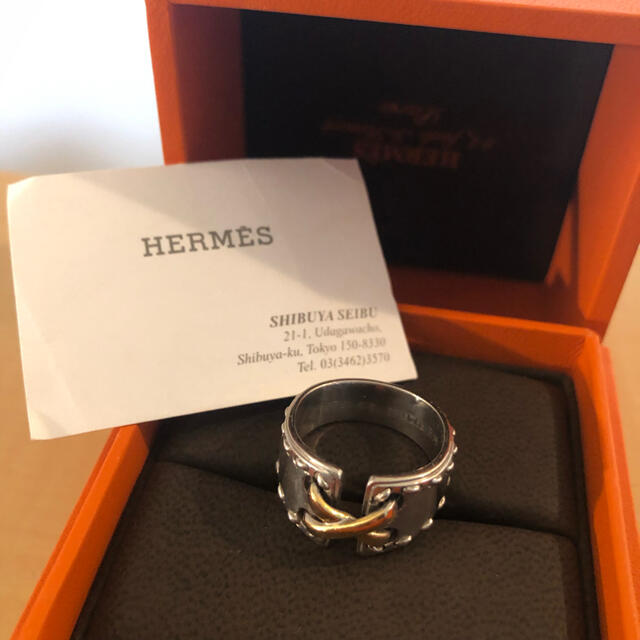 Hermes(エルメス)のヴィンテージ　k18 コンビ　hermes メキシコリング　55 メンズのアクセサリー(リング(指輪))の商品写真