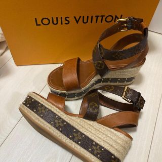 ルイヴィトン(LOUIS VUITTON)のルイヴィトン　バウンダリー　ウェッジサンダル　サイズ38(サンダル)