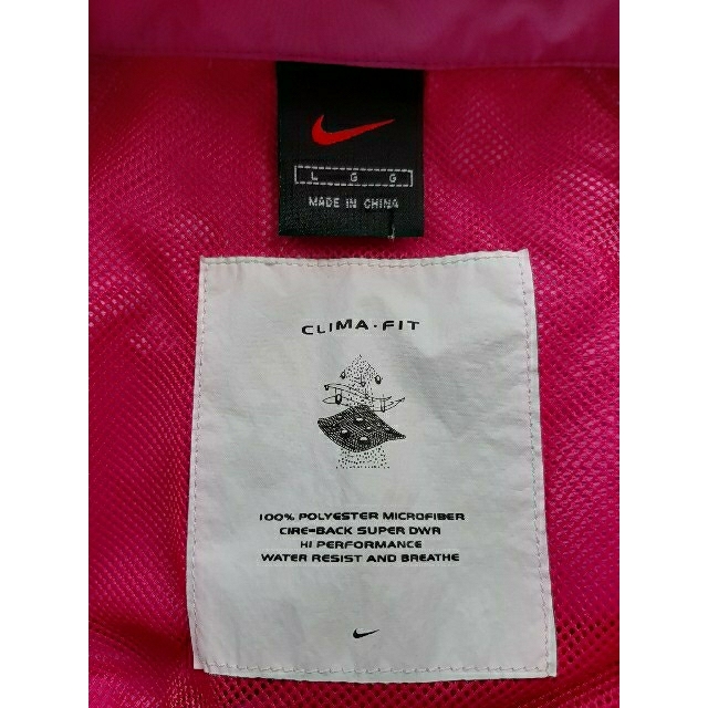 NIKE(ナイキ)のUSED ☆ NIKE ナイキ CLIMA-FIT ピンク Lサイズ メンズのジャケット/アウター(ナイロンジャケット)の商品写真