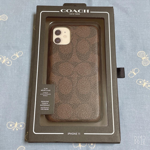 【美品】☆正規品☆COACH iPhone11 シグネチャーキャンバスブラウン