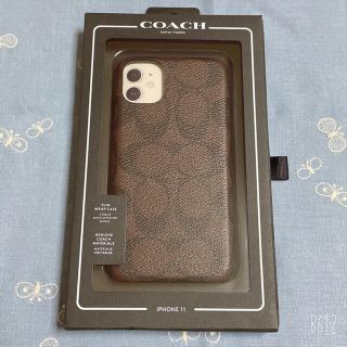 コーチ(COACH)の【美品】☆正規品☆COACH iPhone11 シグネチャーキャンバスブラウン(iPhoneケース)