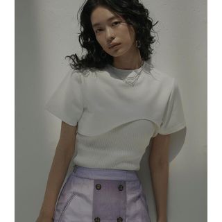 アメリヴィンテージ(Ameri VINTAGE)のameri vintage MEDIKNIT BUSTIER COMBI TEE(Tシャツ(半袖/袖なし))