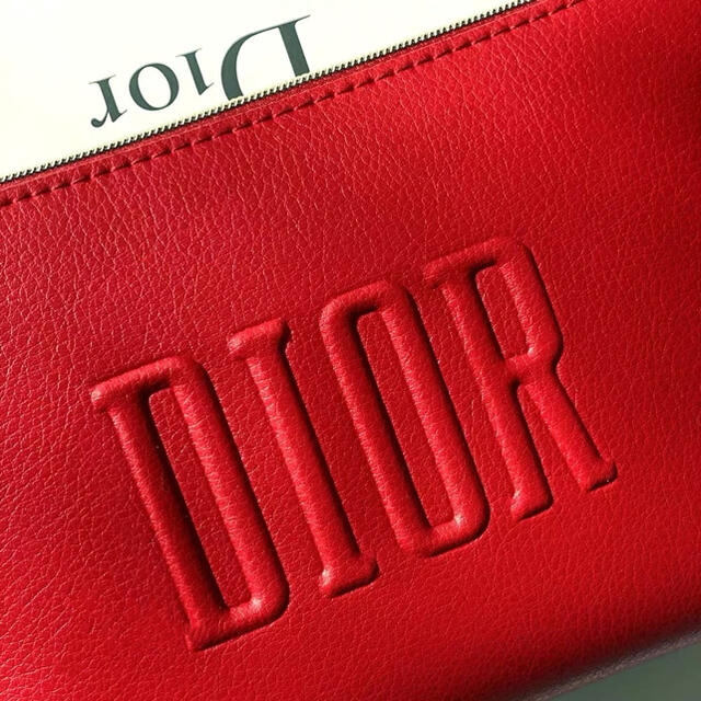 特別セール品 新品未使用 Dior ディオール ノベルティ ポーチ レッド