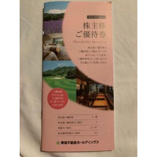 最新 東急不動産 500株分の株主優待1冊 宿泊優待、スポーツ優待、など(その他)