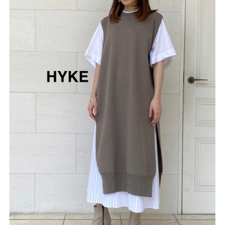 ハイク(HYKE)のHYKE T/C PLEATED SHIRT DREES(ロングワンピース/マキシワンピース)