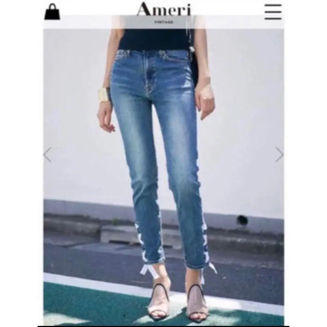 AMERI SIDE LACE UP SKINNY DENIM