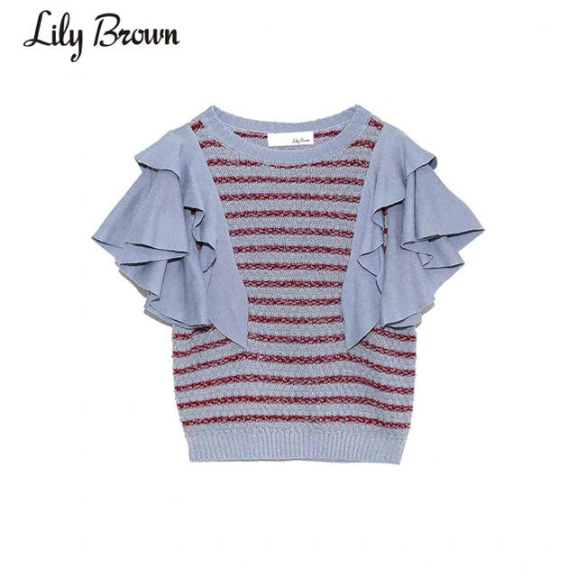 Lily Brown(リリーブラウン)のLily Brown ボリューム袖ラメニット　 レディースのトップス(ニット/セーター)の商品写真
