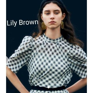 リリーブラウン(Lily Brown)のLily Brown（リリー ブラウン）  ギンガムチェックトップス(シャツ/ブラウス(半袖/袖なし))