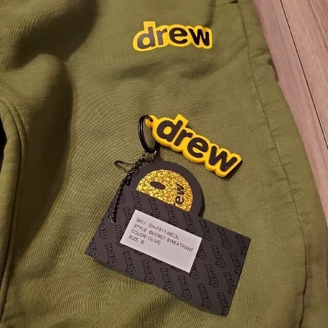送料無料/新品 22ss新作 drew houseスウェットパンツ xsオリーブ zlote