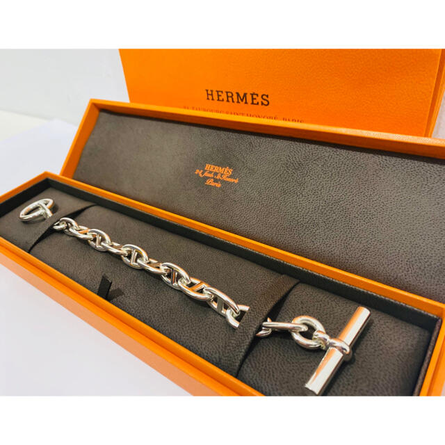 確実正規品 新品 HERMES シェーヌダンクル　MM15 ブレスレット