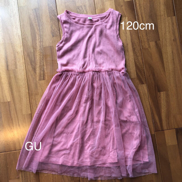 GU(ジーユー)の120 GU ノースリーブワンピース キッズ/ベビー/マタニティのキッズ服女の子用(90cm~)(ワンピース)の商品写真