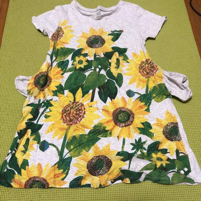 Design Tshirts Store graniph(グラニフ)のはらぺこあおむしワンピース キッズ/ベビー/マタニティのキッズ服女の子用(90cm~)(ワンピース)の商品写真