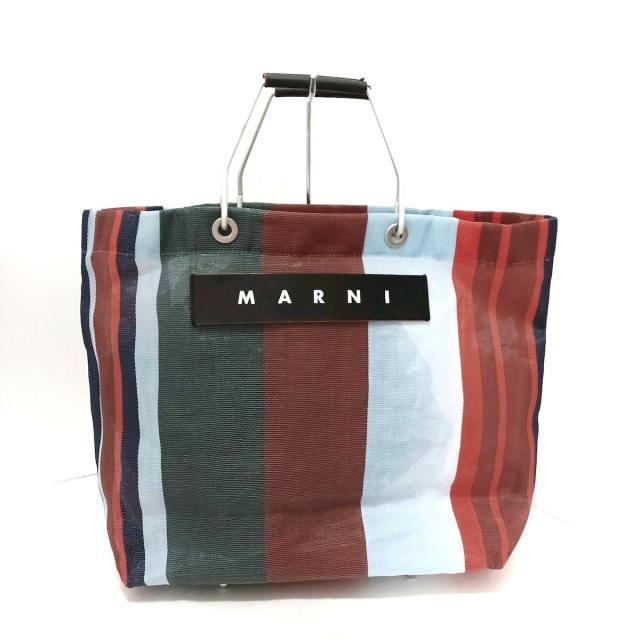 【後払い手数料無料】 マルニ - Marni トートバッグ美品 ストライプ  トートバッグ