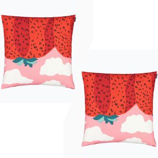 マリメッコ(marimekko)のmarimekko マリメッコ　マンシッカヴォレット2点　クッションカバー　新品(クッションカバー)