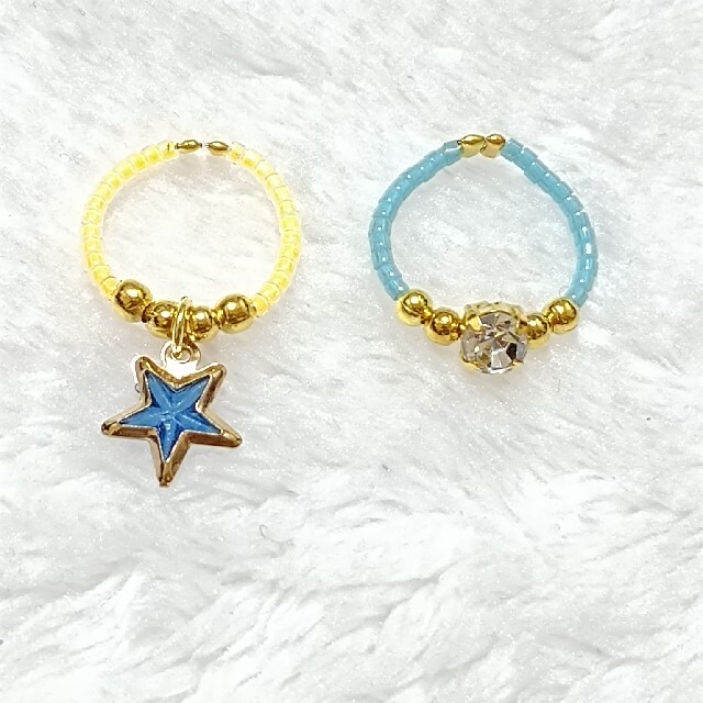 ハンドメイド　トゥリング　ピンキーリング ハンドメイドのアクセサリー(リング)の商品写真