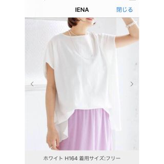 イエナ(IENA)のコットンストレッチNEOワイドクループルオーバー　ホワイト　新品タグ付き(カットソー(半袖/袖なし))