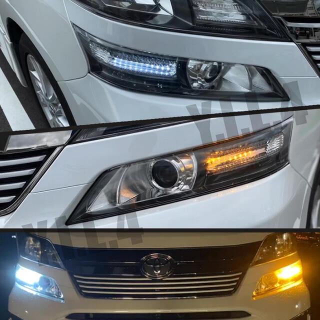 ヴェルファイア20系 LEDデイライト  LEDシーケンシャルウインカー 自動車/バイクの自動車(車種別パーツ)の商品写真