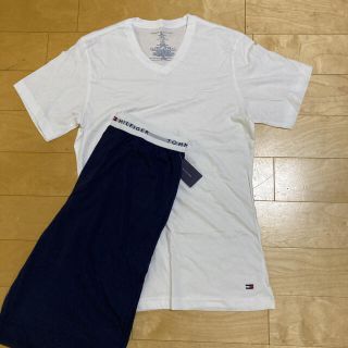 トミーヒルフィガー(TOMMY HILFIGER)のトミーヒルフィガー  ルームウェア　ラウンジパンツ　リラックスパンツ　ネイビー(Tシャツ/カットソー(半袖/袖なし))