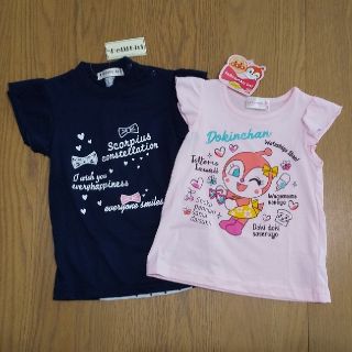 アンパンマン(アンパンマン)の【新品】アンパンマン&Petit Girl 95 Tシャツ2枚セット 女の子(Tシャツ/カットソー)