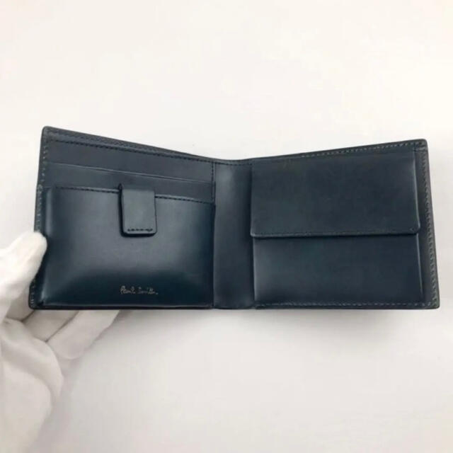 新品 Paul Smith ポールスミス  折り財布  マルチストライプ　レザー 2