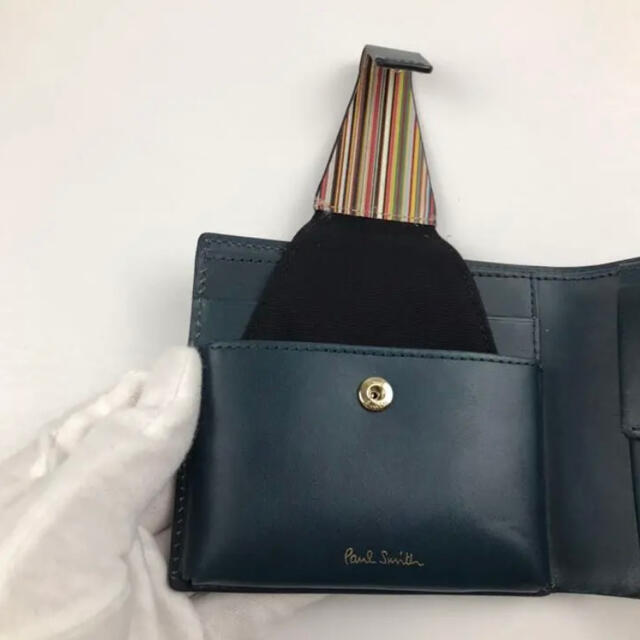 新品 Paul Smith ポールスミス  折り財布  マルチストライプ　レザー 3