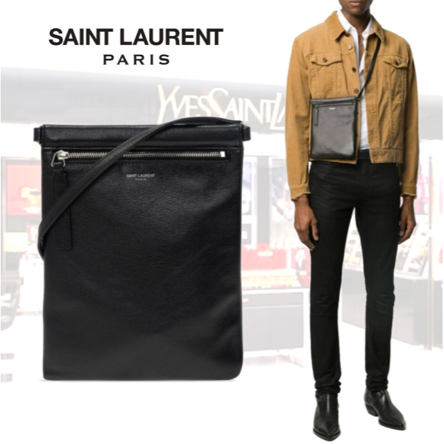 SAINT LAURENT サンローラン レザー クロスボディバッグ - ショルダー