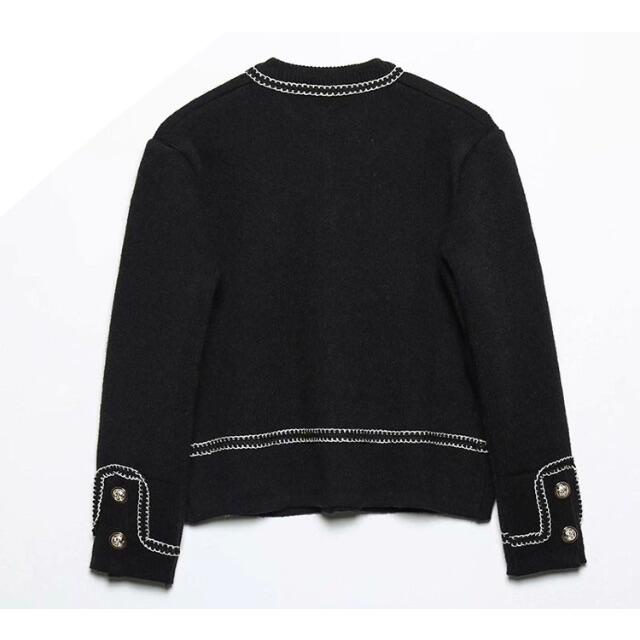 ZARA(ザラ)の💠6月新作🦋4679◆black ブラック リボン カーディガン レディースのトップス(カーディガン)の商品写真