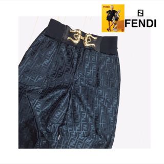 フェンディ(FENDI)のFENDIズッカ柄タックパンツ(カジュアルパンツ)