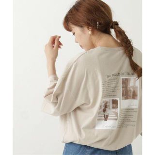 レイカズン(RayCassin)の☆送料無料☆Ray Cassin OUTLET バックフォトTシャツ グレージュ(Tシャツ(半袖/袖なし))