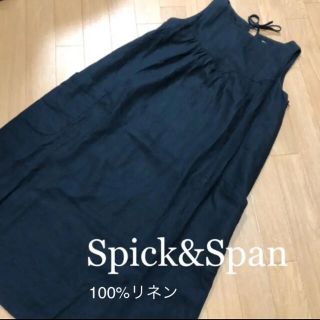 スピックアンドスパン(Spick & Span)の売り切り！spick&span リネン100% ノースリーブ ロングワンピース(ロングワンピース/マキシワンピース)